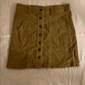 Altar’d State Button Up Corduroy Skirt